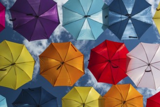 Coloured umbrellas, Interlaken, Bern, Switzerland