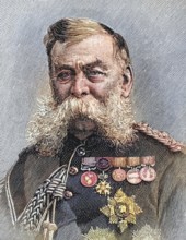 Field Marshal Sir John Linthorn Arabin Simmons, 1821 to 1903, British soldier. From the Strand
