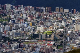 City of Quito, View from the Cruz Loma cable car station. Pichincha province, Ecuador, South