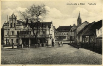 Historical postcard, picture postcard, spa town of Tschicherzig in Silesia, today Cigacice in