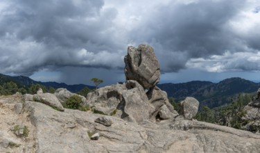 Hiking trail to the Cascade de Piscia di Gallo waterfall, Piscia di Ghjaddu, Alta Rocca, Corsica,