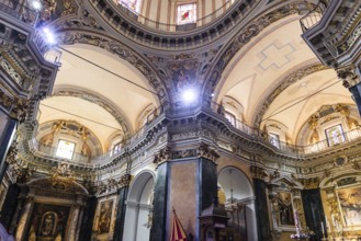 Interior view, Cathedral, Cathédrale Sainte-Réparate de Nice, Old Town, Nice, Alpes Maritimes,