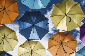 Coloured umbrellas, Interlaken, Bern, Switzerland