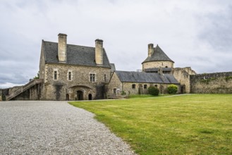Castle ruin of Chateau de Saint-Sauveur-le-Vicomte, Manche, Normandy, France