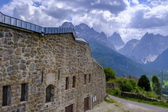 Mitterberg Fortress above Sesto, Sesto Valley, Dolomites, South Tyrol, Italy