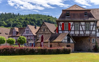 Half-timbered houses in the old town centre of Büdingen, Hesse, Germany