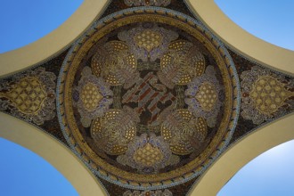 View of the mosaic in the pavilion at the entrance to the exhibition building, Mathildenhöhe,