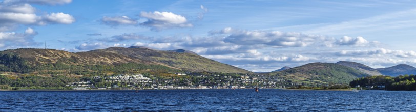Ort William from Caol Beach, Corpach, Highland, Scotland, UK