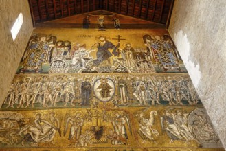 Byzantine mosaic, mural in the Basilica of Santa Maria Assunta, Torcello Island, Venice Lagoon,
