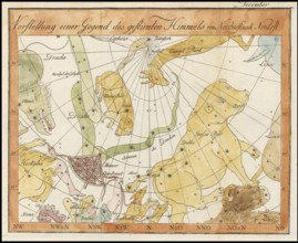 Zodiac sign, constellation, star chart, universe, astrology, horoscope, after Johann Elert Bode (19