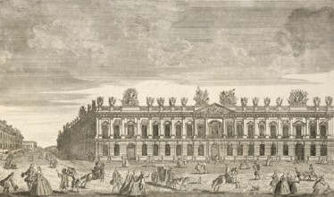Royal Arsenal and Crown Prince's Palace in Berlin, Germany, around 1880, digitally restored