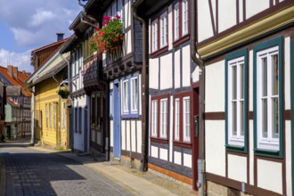 Kochstraße, half-timbered houses, Wernigerode, Harz, Saxony-Anhalt, Germany