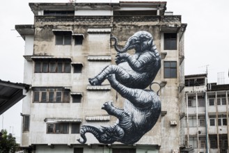 Graffiti, Street Art, Chinatown, Bangkok, Thailand