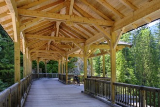 Bridge over the Brandenberger Ache, at the Erzherzog Johann Klause, Brandenberger Tal, Tyrol,