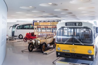 The Mercedes-Benz Museum in Stuttgart presents a journey through the automotive history of the