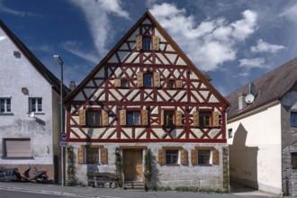 Historic half-timbered house, restored in 2022, Schnaittach, Middle Franconia, Bavaria, Germany
