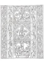 Ceiling from St Michael's Church in Hildesheim, Lower Saxony, Germany, Historical, digitally