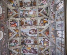 Sistine Chapel Interior high resolution Vatican Rome Italy