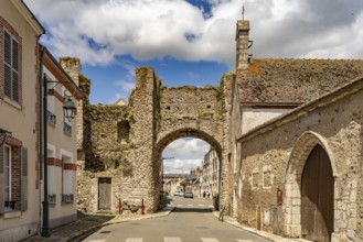 The Porte Saint Roch gate in Bonneval, Centre-Val de Loire, France