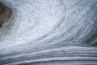 Structure of flowing glacier ice, detail, Übeltalferner glacier, Stubai Alps, South Tyrol, Italy