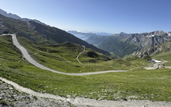 View of southern ramp southern ascent mountain road alpine road to third highest asphalted pass in