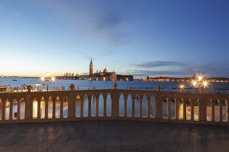 View from the Ponte della Paglia to the Isola di San Giorgio with San Giorgio Maggiore, Venice,