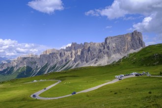 Pass Giau, Lastoni di Formin mountain, Ampezzo Dolomites, Cadore, Veneto, Italy