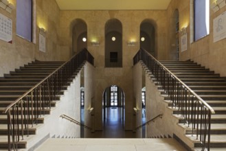 Staircase in the historic main building of RWTH Aachen University, Rheinisch Westfälische