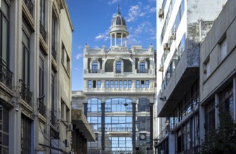 Uruguay, Montevideo streets and architecture in historic city center famous tourist attraction