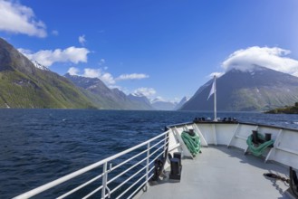 Alesund, port town in Norway famous for Art Nouveau architecture, fjords and scenic landscapes