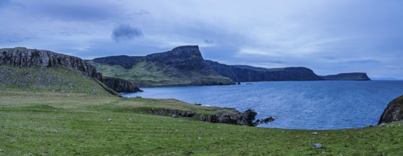 Panorama of Cliffs over Neist Point Lighthouse, Isle of Skye, Scotland, UK