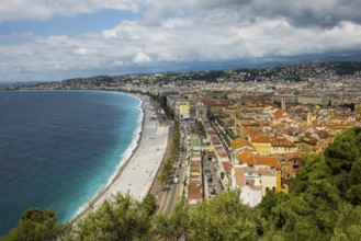Panorama, Nice, Alpes Maritimes, Provence Alpes Cote d'Azur, French Riviera, South of France,