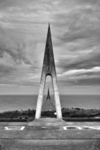 Monument in honour of the French aviators François Coli and Charles Nungesser, behind the church