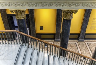 Interior design with paintings and exhibits in the Hamburger Kunsthalle, art museum am