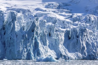 Glacier tongue, ice, break-off edge, sea, Fugelfjorden, Spitsbergen, Svalbard