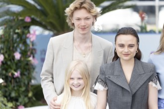 Cannes, France - 15.5.2024: Hanna Heckt, Filip Schnack and Lena Urzendowsky during the photocall