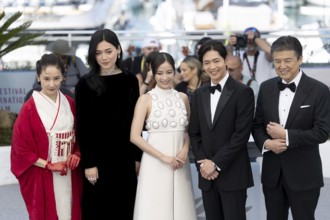 Cannes, France - 15.5.2024: Yo Yoshida, Camilla Aiko, Suzu Hirose, Kouhei Matsushita and Tomokazu