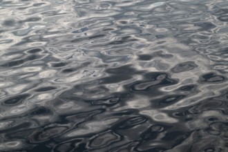 Small waves, clouds reflected in the sea, sea surface, Baltic Sea