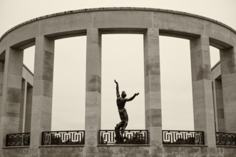 Bronze statue The Spirit of American Youth Rising from the Waves by Donald De Lue, military
