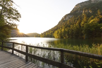 Sunrise in summer at Lake Thumsee near Bad Reichenhall