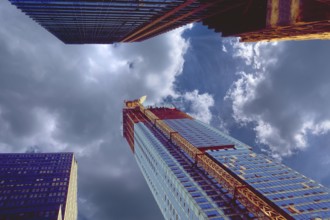 Skyscraper under construction, Manhattan, New York City, USA