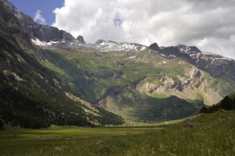 Mountain landscape in the Valle de Otal near Torla-Ordesa, Spain