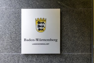Baden-Württemberg State Office of Criminal Investigation, shield and coat of arms. Stuttgart,