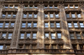 Decorative terracotta façade in French Renaissance style, New York City, USA