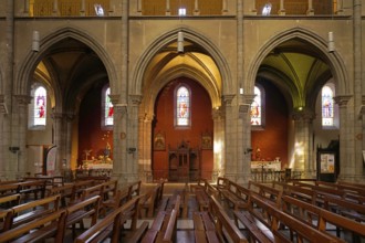 Interior of the Saint-Jacques church in Pau, Pyrenees, France