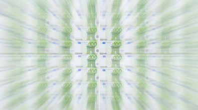 100 euro banknotes, 100 Euro, zoom effect