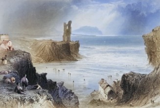 Ballybunian, County Kerry, Ireland, from the Landscape and Antiquities of Ireland, 1841, digital