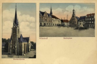 Historical postcard, picture postcard, Wilsdruff, Saxony, Germany, digitally enhanced reproduction
