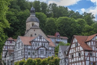 Half-timbered idyll of the old town of Bad Sooden, Allendorf, district of Bad Sooden, townscape