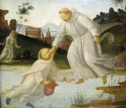 From the Legend of St Benedict Maurus, commissioned by Benedict, saves Placidus from drowning,